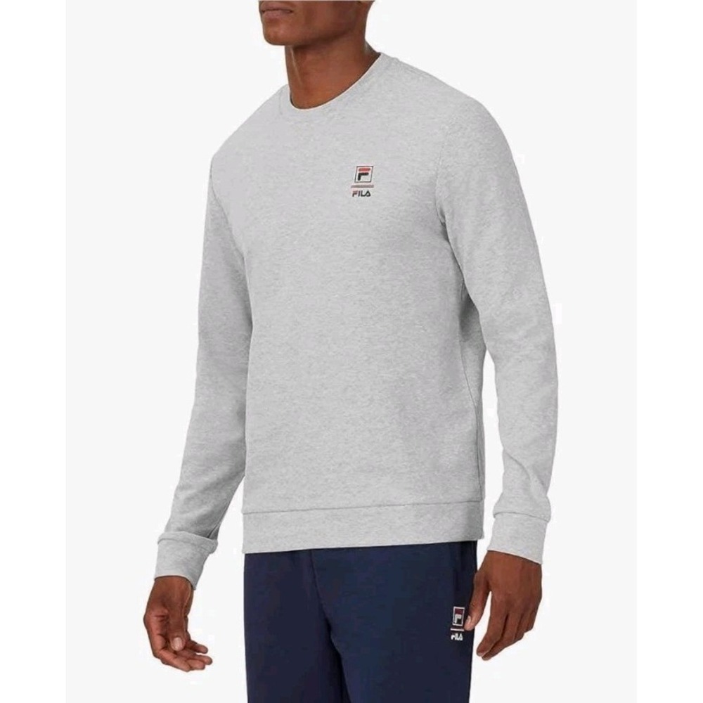 Fila Gray Long Sleeve Crew Neck Athleisure Sporty‎ Lounge Sweatshirt Size XL